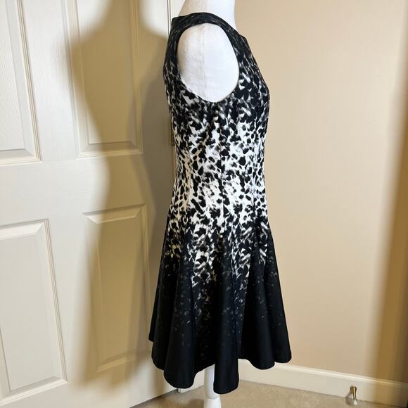 Eliza J Monochrome Abstract Midi Dress - Picture 3 of 11